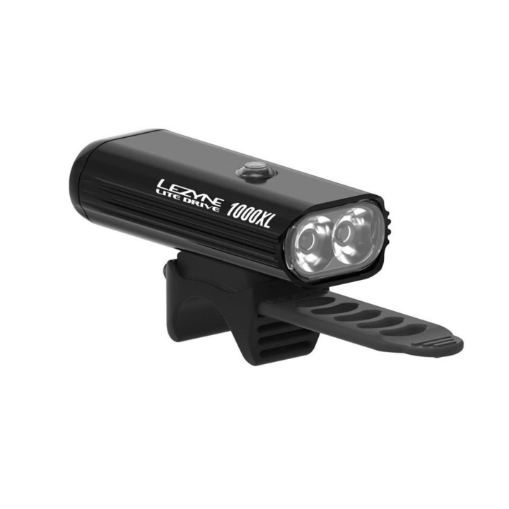 Професионален фар Lezyne Lite Drive 1000 XL Gloss, 8 режима, черен