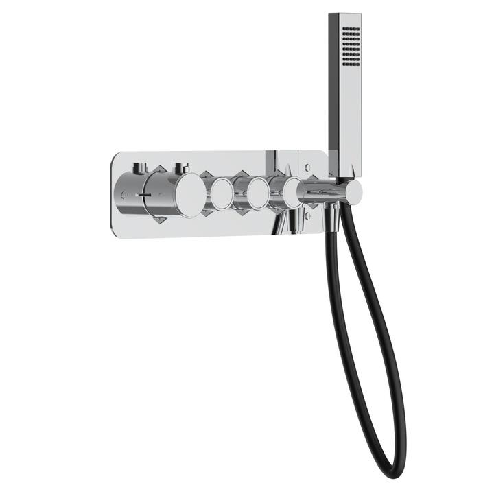 Cezares Moon süllyesztett zuhanycsap szett, Vernet termosztát, króm színű