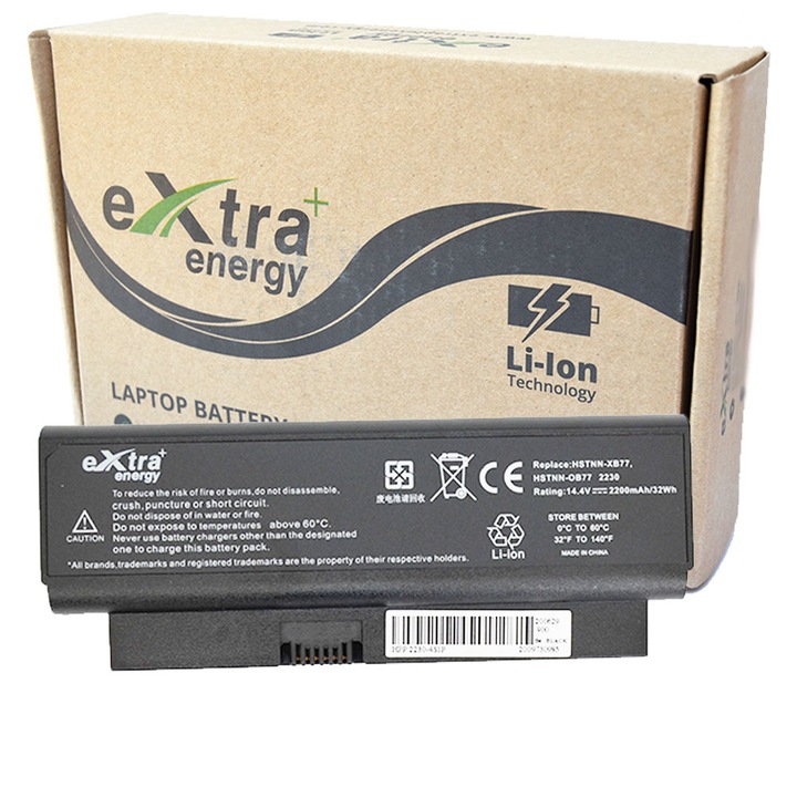 Baterie laptop, HP 2230s/Presario Cq20, 2200 mAh, 14.4 V, Negru