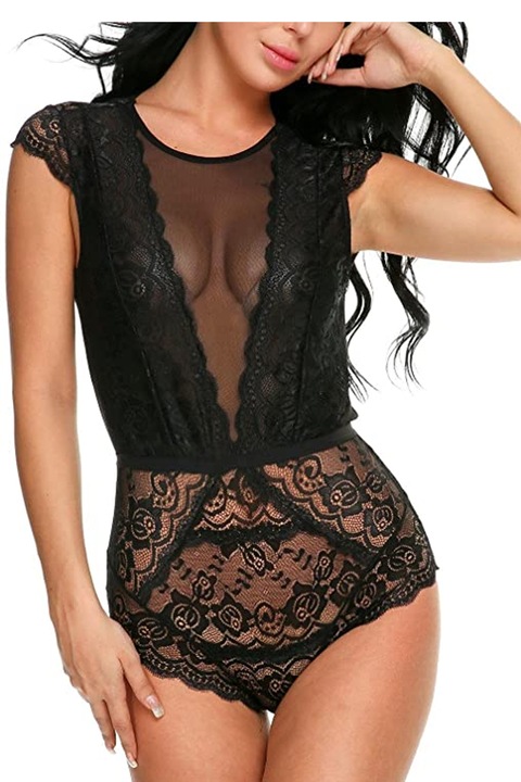 Body dama, Avidlove, Dantela, Negru, S