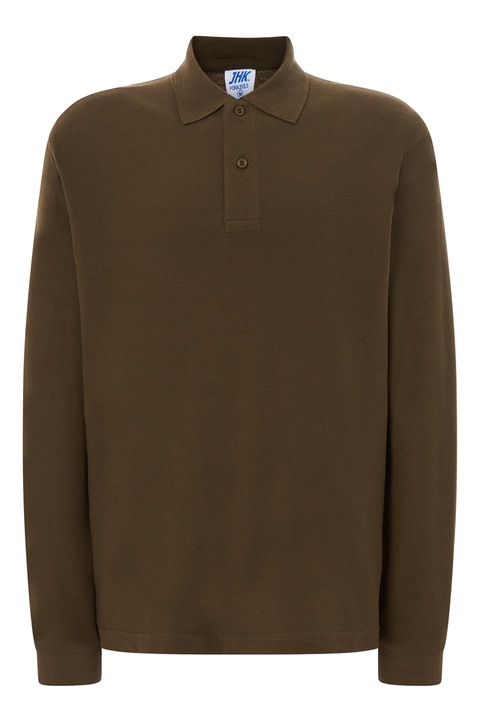 Tricou polo cu maneca lunga barbati, bumbac 100%, Premier, khaki, M