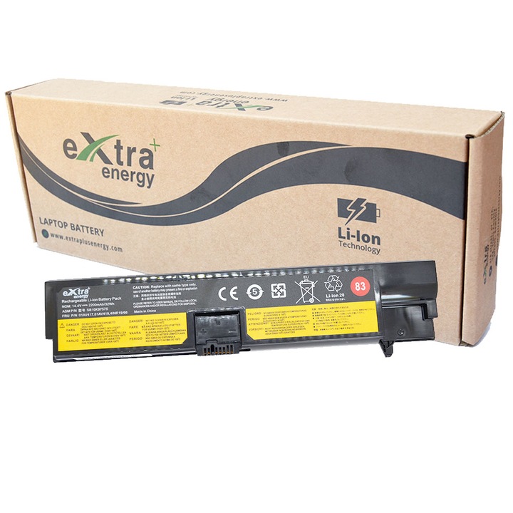 Laptop akkumulátor, Lenovo ThinkPad E570/E570c/E575/01AV417/SB10K97573, 2200 mAh, fekete