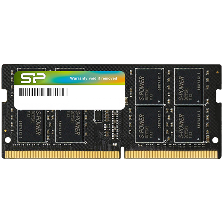 Памет за лаптоп SILICON POWER 16GB SODIMM DDR4 2666MHz non-ECC 260Pin CL19 SP016GBSFU266X02