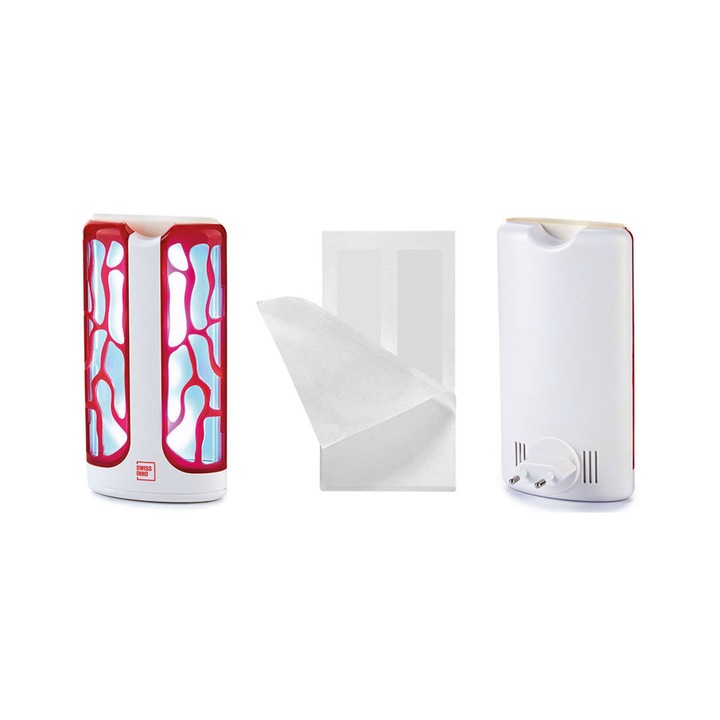 Aparat capturare insecte cu LED UV si benzi adezive, Swissinno Mini Insect Glue Catcher 4W, 15 mp