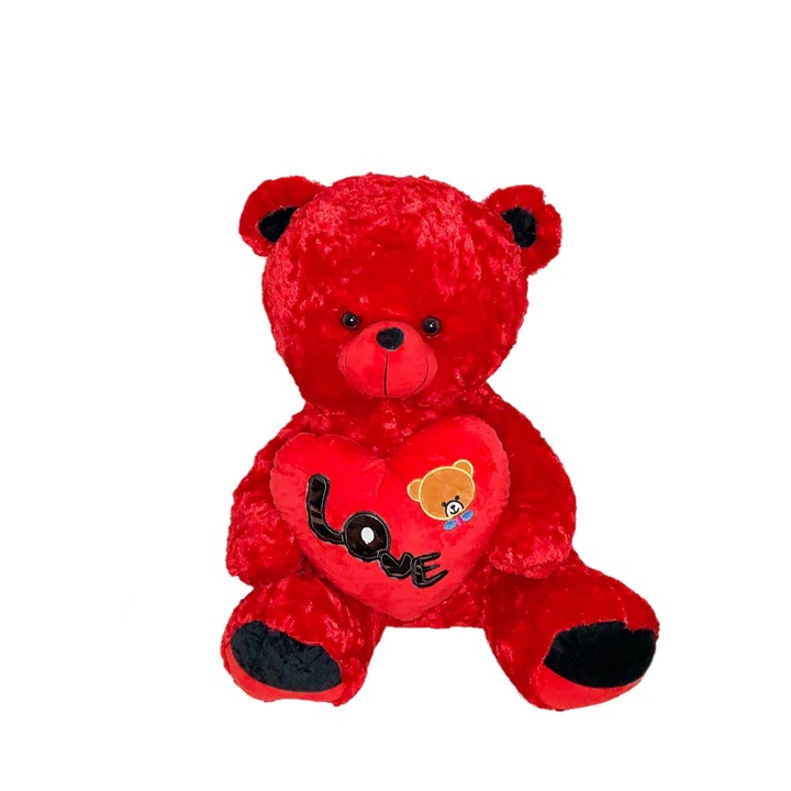 Nagy mackó, 65 cm x 55 cm x 40 cm, piros