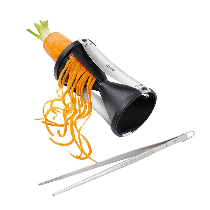 Set razatoare julienne cu penseta de bucatarie, Gefu, plastic / otel japonez - 000796