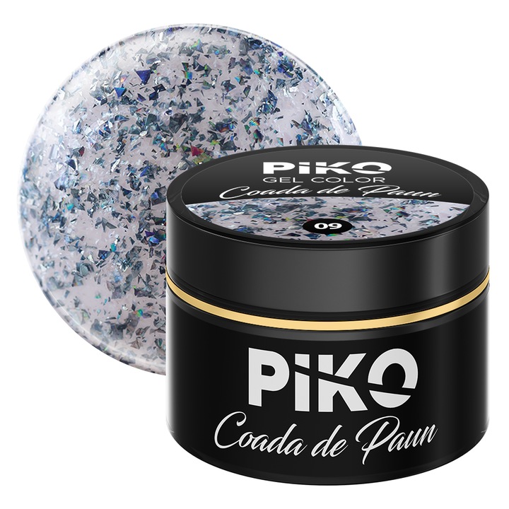 Gel UV color Piko, Coada de paun, 5g, model 09