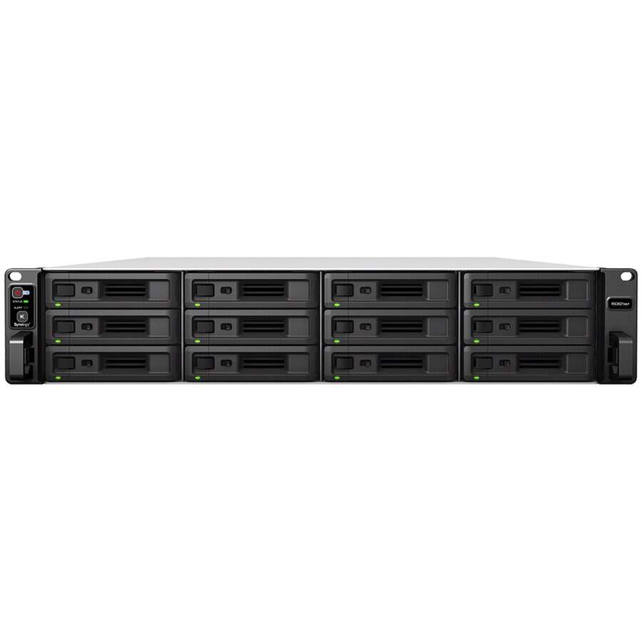 Network Attached Storage Synology RackStation RS3621xs+, 12-bay, Octa Core Intel Xeon D-1541, 8 GB DDR4 ECC UDIMM, 2 x USB 3.2 gen1, 2 x Expansion Port