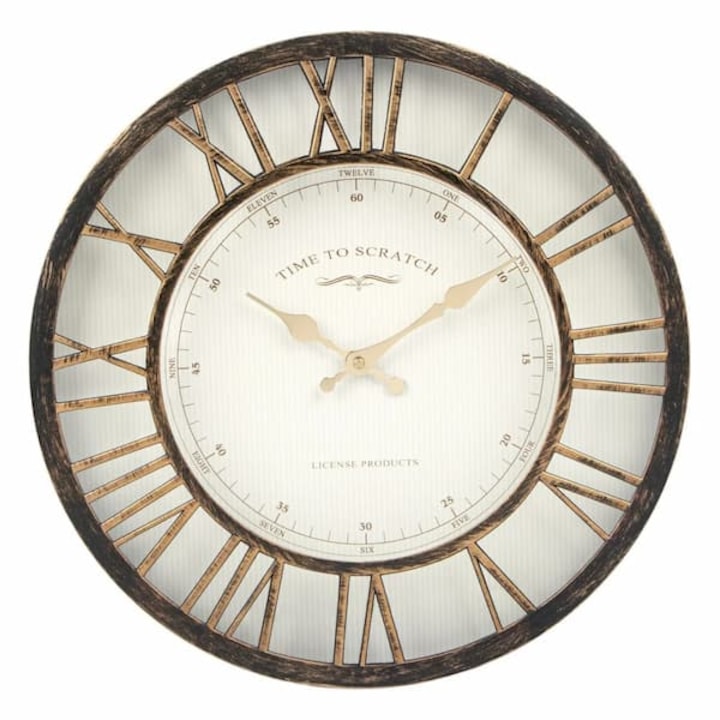 Ceas de Perete MCT, Model Vintage cu Numere Latine, 40.6x5 cm, Mercaton™
