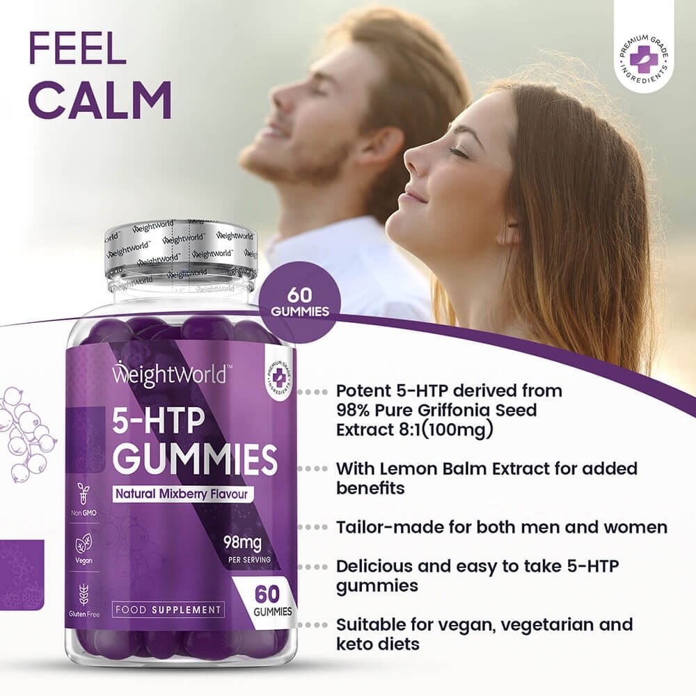 Supliment Alimentar 5HTP Gummies 60 jeleuri Suport Mental si Relaxare