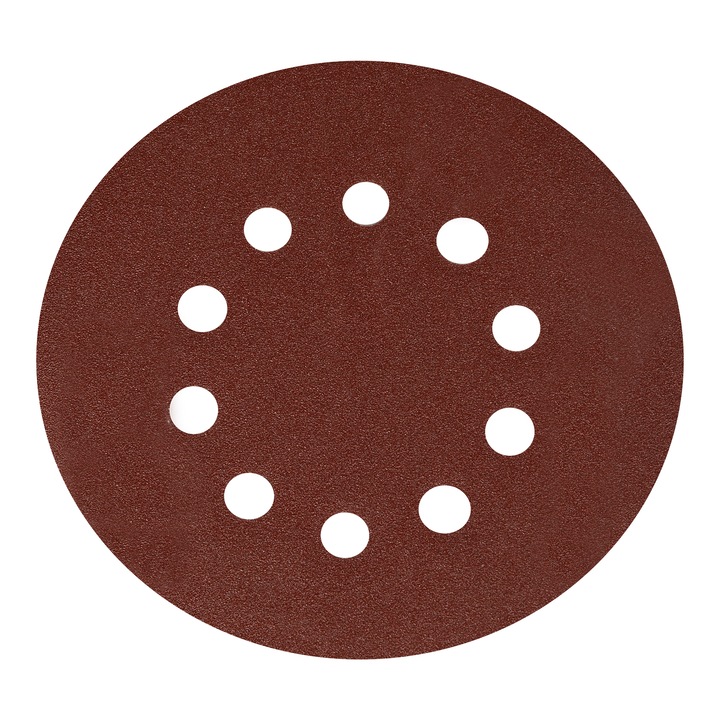 Disc hartie abraziva, granulatie P150, 215 mm, cu 10 gauri pentru slefuitor electric