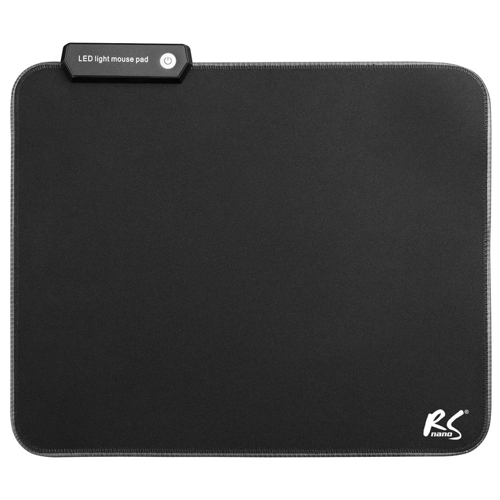Mousepad LED RGB, NanoRS RS704, 30 x 25 cm, negru