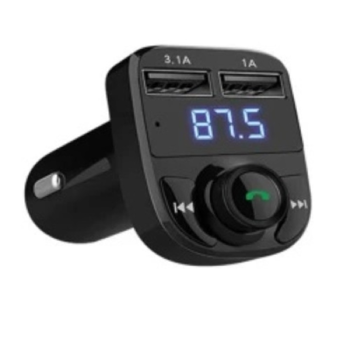 Bluetooth FM adó Digital One SP00297, X8, Bluetooth, v.4.2 + USB 3.1A, Töltéshez, Kihangosító