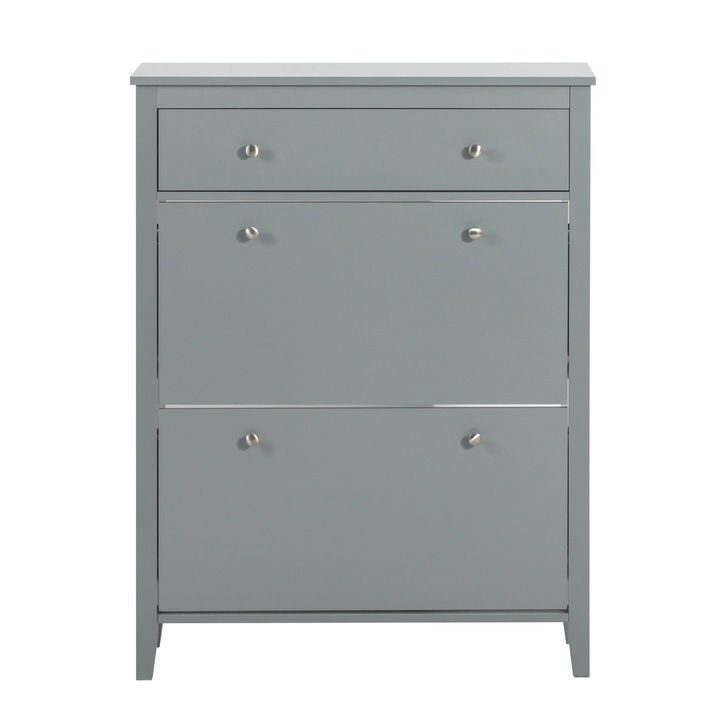 Cipőtartó paddal SoBuy, FSR89-HG, 108 x 25 x 80 cm, MDF, szürke