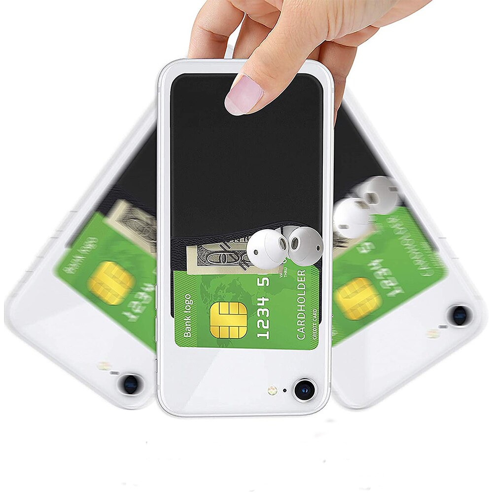 Suport de Card Compatibil cu Telefon, G-tech, Card Holder, Silicon, Negru