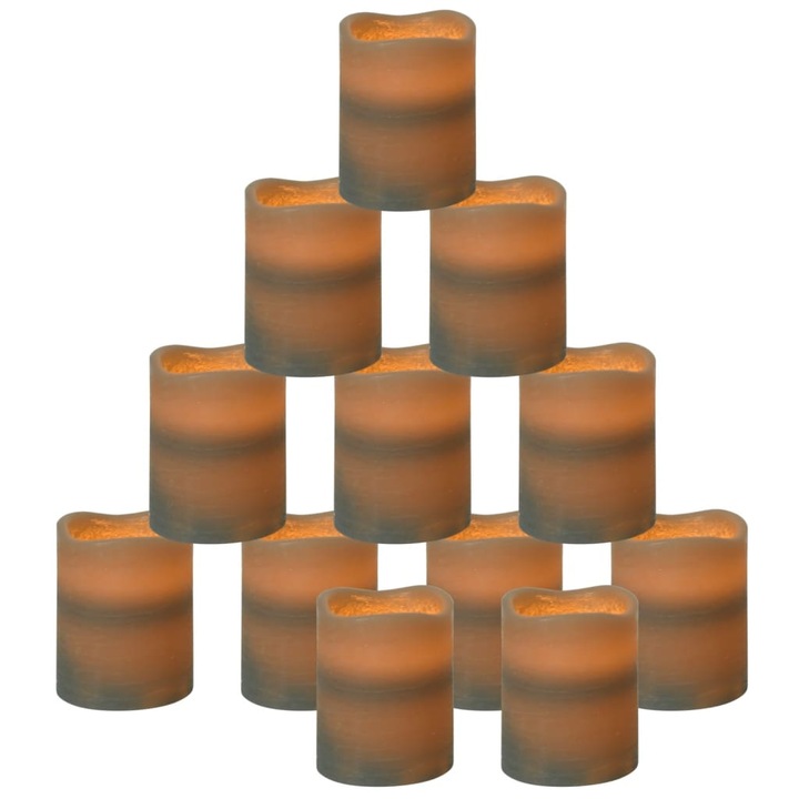 vidaXL 24 db lángmentes meleg fehér LED-es gyertya távirányítóval 335779