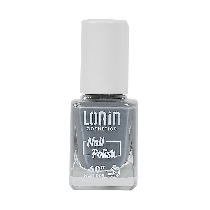 Lac de unghii cu uscare rapida, Lorin, 13 ml, 125 Gri inchis