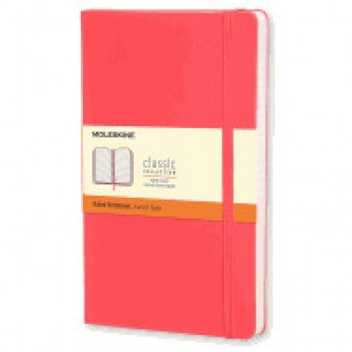 Moleskine Classic Notebook, Pocket, Ruled, Geranium Red, Hard Cover (3.5 X 5.5)