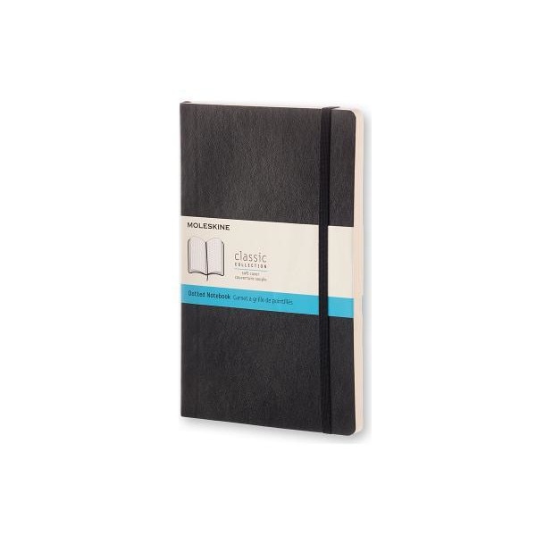 Moleskine Classic Notebook, Large, Dotted, Black, Soft Cover (5 X 8.25), Moleskine (Author)