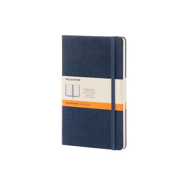 Moleskine Classic Notebook, Large, Ruled, Sapphire Blue, Hard Cover (5 X 8.25), Moleskine (Author)
