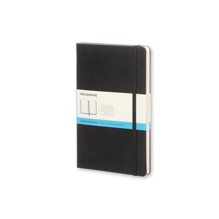 Moleskine Classic Notebook, Large, Dotted, Black, Hard Cover (5 X 8.25), Moleskine (Author)