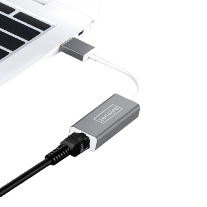 Адаптер USB 3.0 Ethernet, Zenwire, RJ45 Gigabit 1000 Mbps LAN A