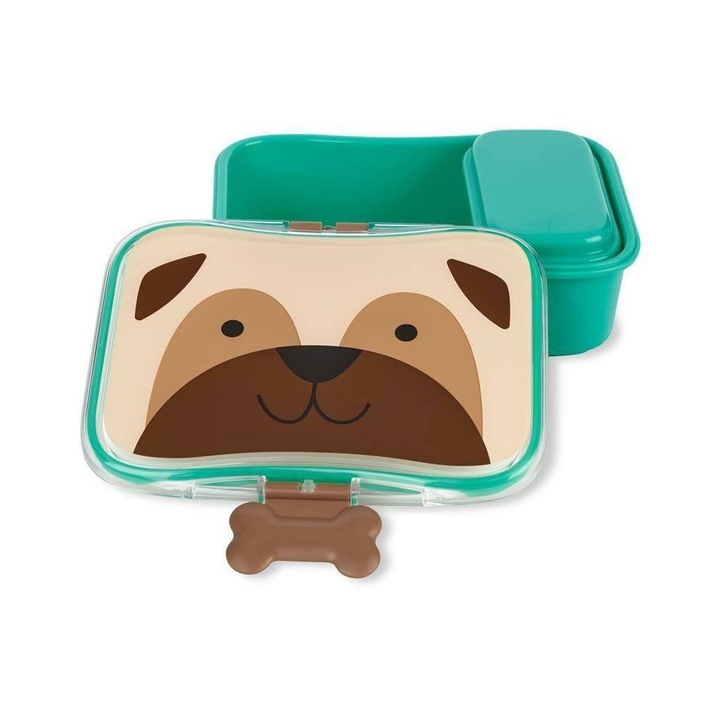 Caserola pentru pranz Zoo, Catelus Pug, Verde, Skip Hop