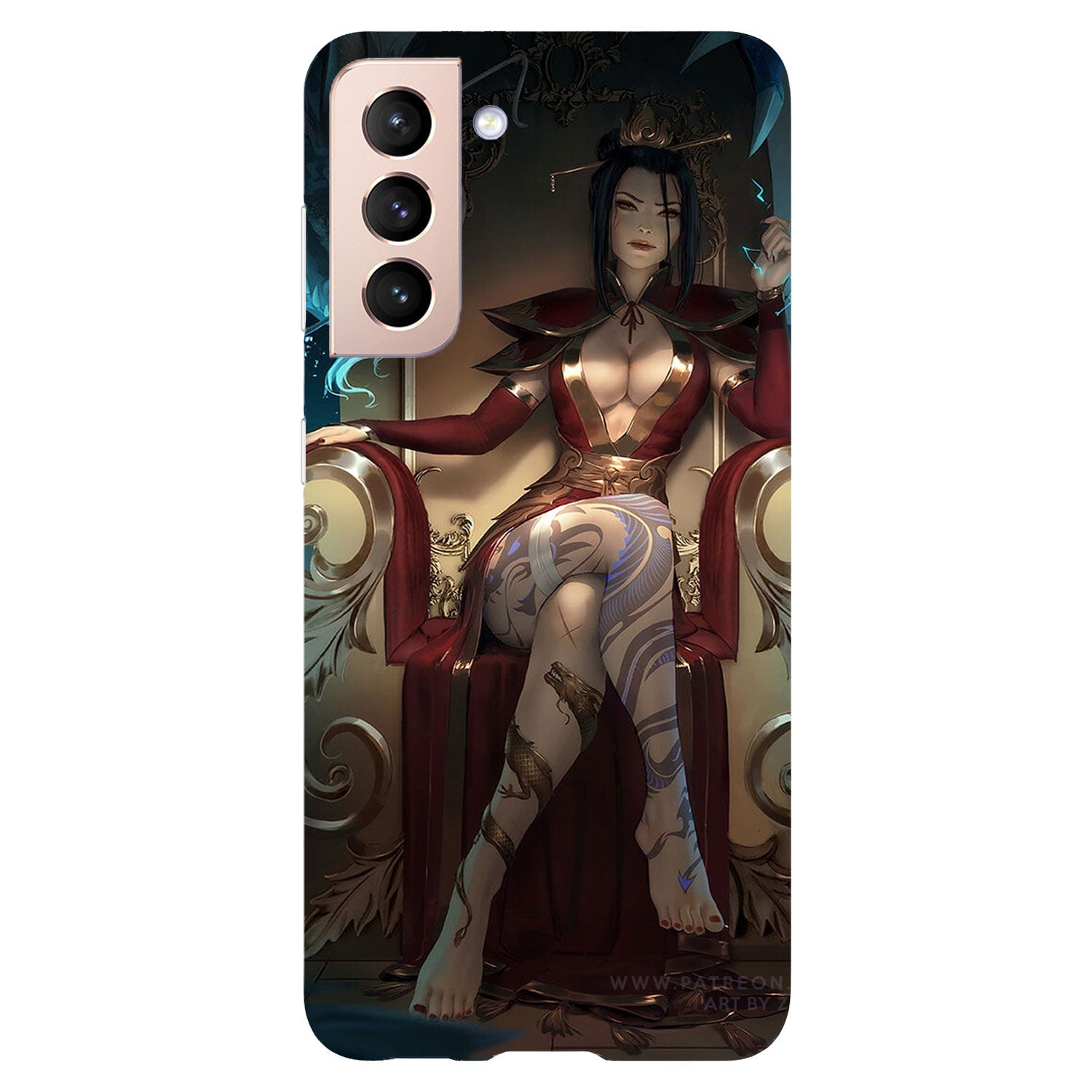 Кейс съвместим с Samsung Galaxy S22 модел Fire Lord, силикон, TPU, обратното