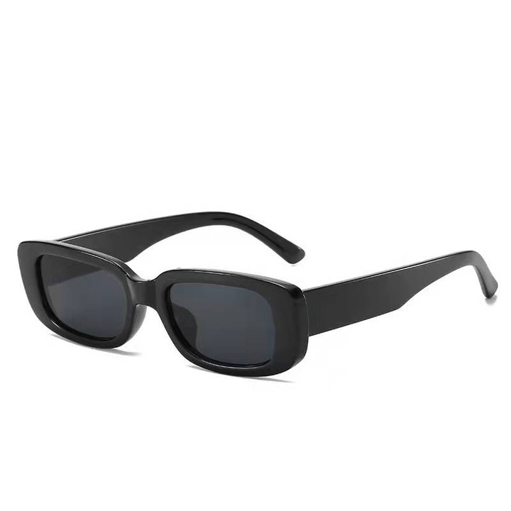 Ochelari de soare Nevermore® Sunglasses Retro Dreptunghiulari Negru