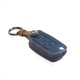 Husa cheie tip briceag, din piele, VW Passat B5.5, Golf 4, 5, 6, Bora, Jetta, Polo, Tiguan, Skoda Fabia, Octavia, Superb, Seat Altea, Leon, Ibiza, albastru