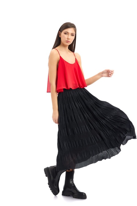 Női felső, RVL Fashion, fodrokkal, Piros