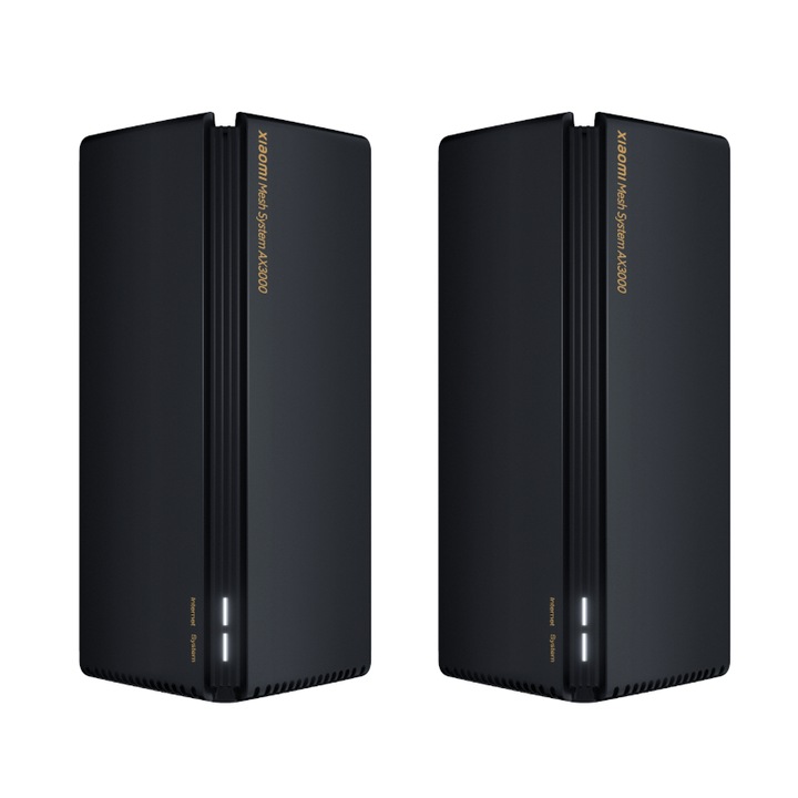Sistem Mesh Wi-FI Xiaomi DVB4287GL (2-pack), AX3000, Dual-Band, OFDMA, Beamforming, cu acoperire pentru intreaga casa