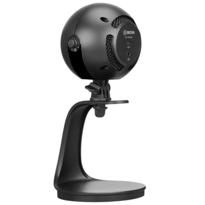 Microfon Boya BY-PM300 pentru podcasting, cardioid, USB-C, iesire casti, control volum/mute, compatibil Android, Windows, Mac OS