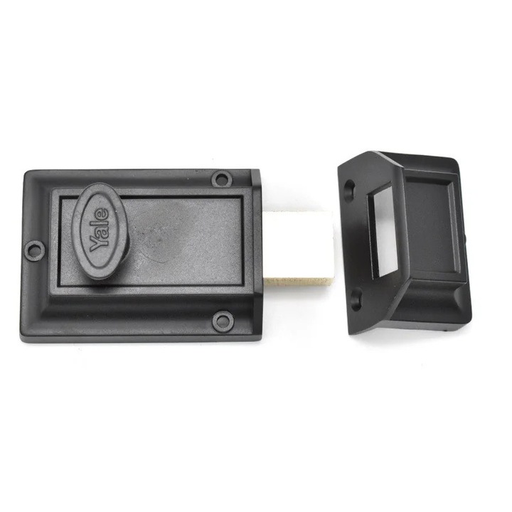 Broasca aplicata Yale pentru usi de exterior cu cilindru si 3 chei culoare negru V564 MB