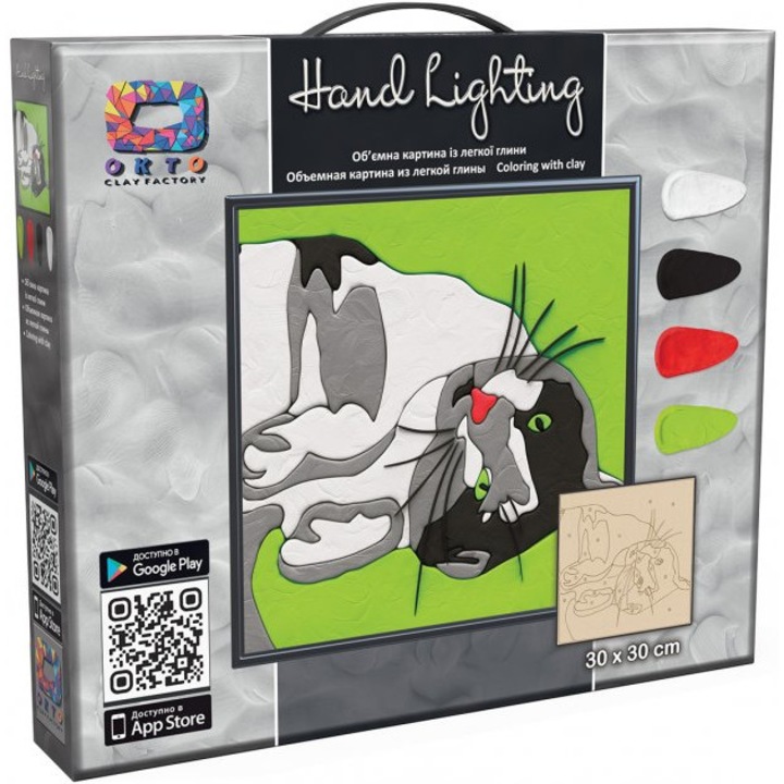 Set pictura 3D cu argila usoara, 30x30cm - CAT