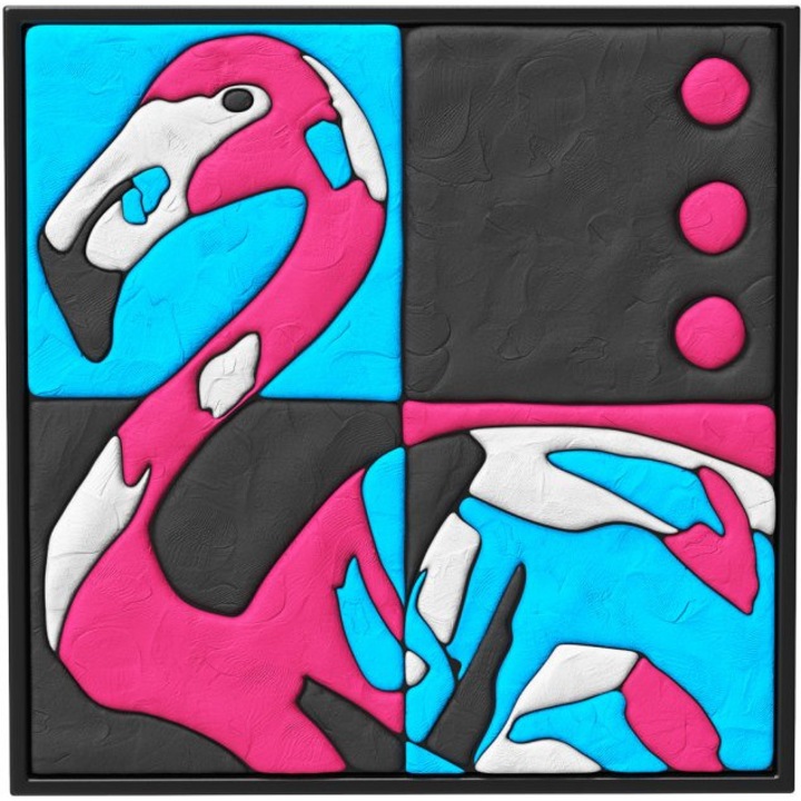 3D festőkészlet világos agyaggal, 30x30cm - FLAMINGO