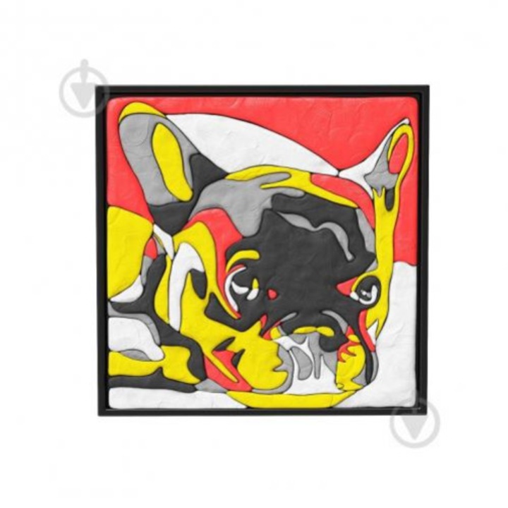 Комплект 3D рисуване със светла глина, 30x30см - КУЧЕ