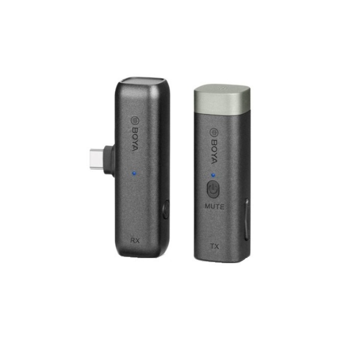Sistem wireless Boya BY-WM3U cu Microfon lavaliera Transmitator si Receiver pentru USB Type-C