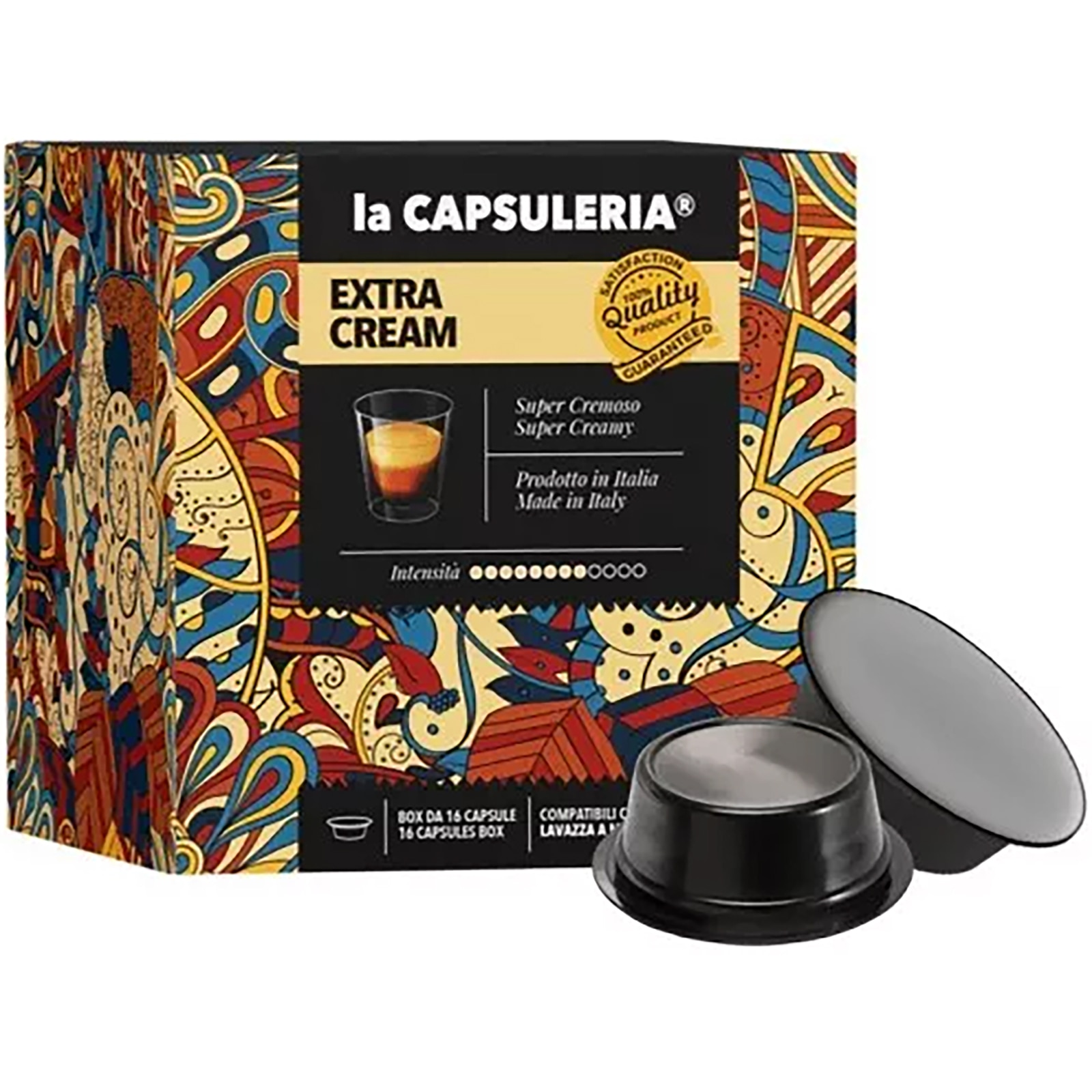 Set 16 capsule cafea Extra Cream Mio, compatibile Lavazza a Modo Mio, La  Capsuleria