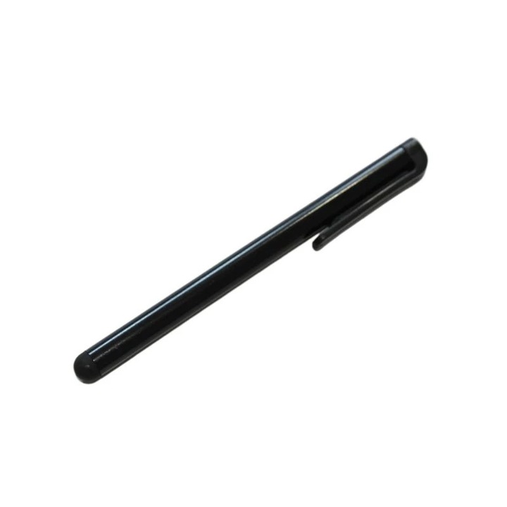 Stylus Pen Metalic, pentru telefon si tableta, Negru, YULMI