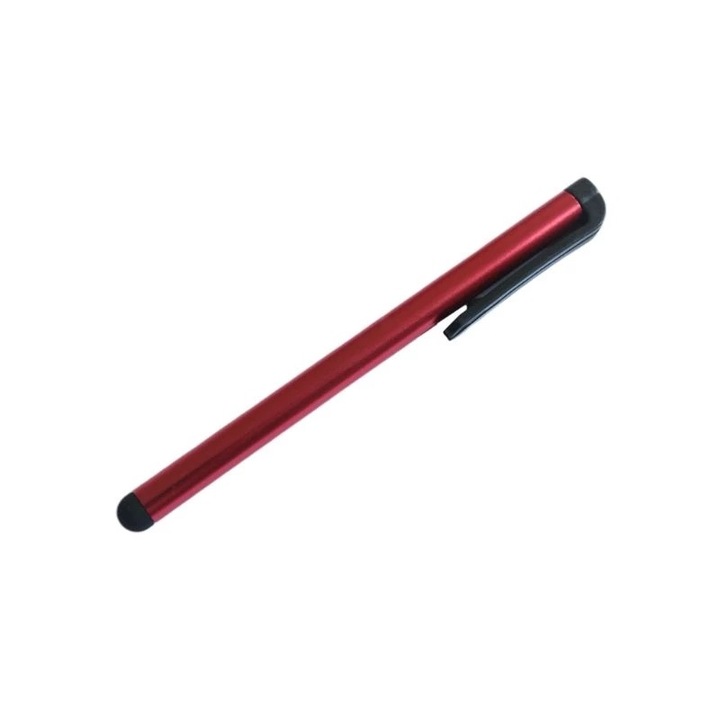Stylus Pen Metalic, pentru telefon si tableta, Rosu, YULMI