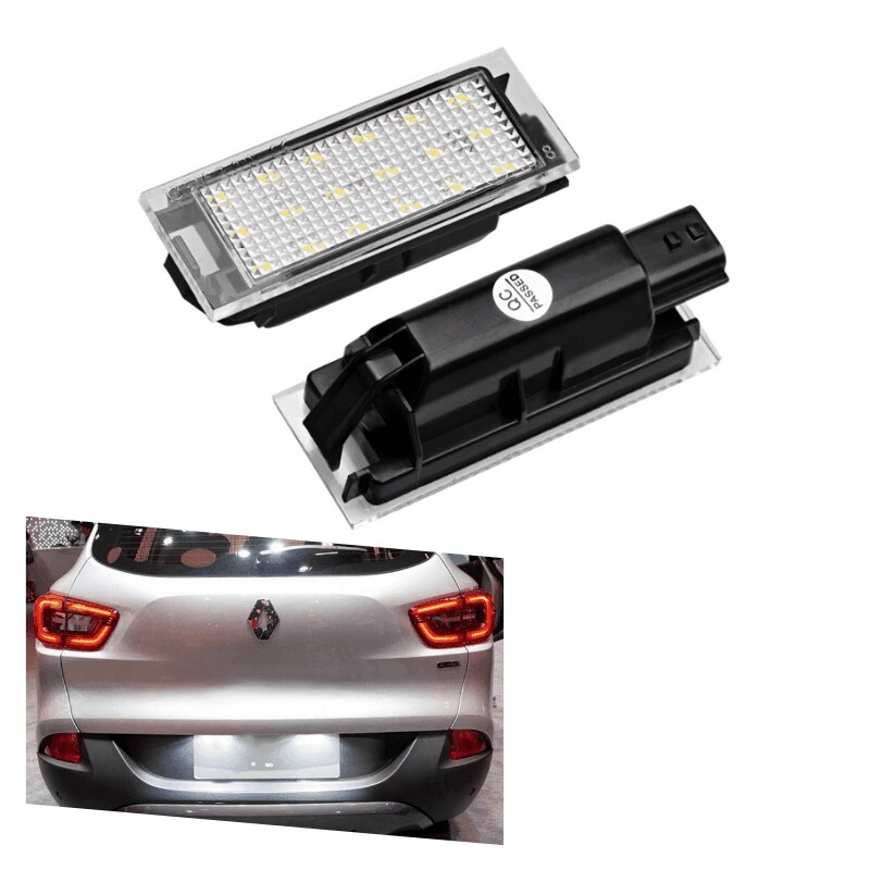 Coppa Luci Targa LED Canbus Per Renault Megane 3 - 18 LED 6000K Bianco