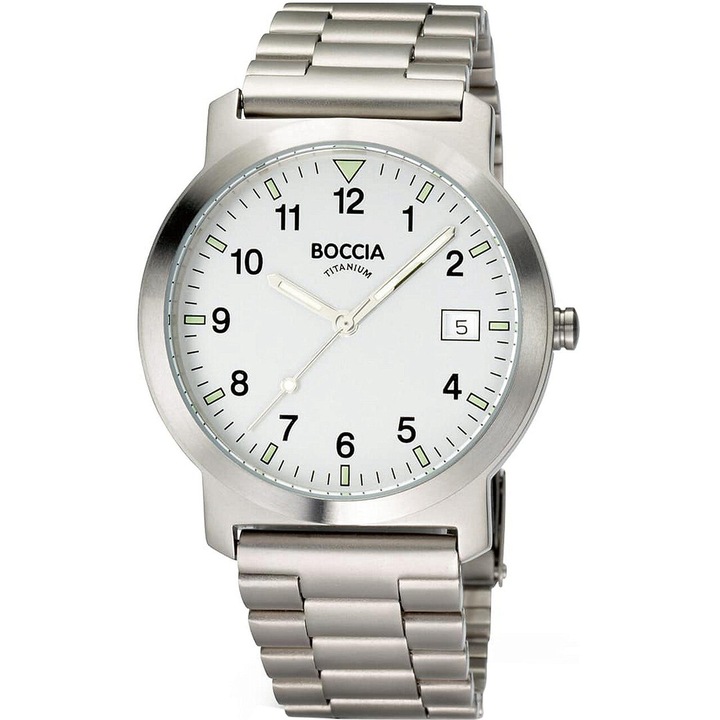 Ceas barbatesc Boccia 3630-01, Quartz, 37mm, 5ATM