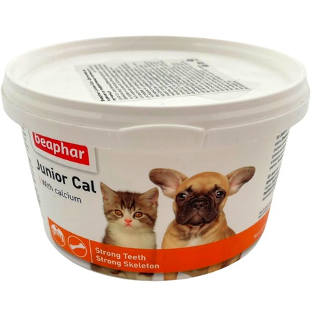 Допълваща храна за Подрастващи Кучета и Котки Beaphar Junior Calcium ...