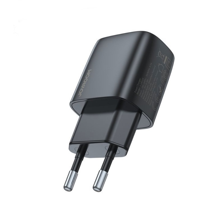 Hálózati töltő, Joyroom, L-2A123, Fekete, 2xUSB, 12W, 2.4A, Gyorstöltés, Kompakt kialakítás, Széles körű kompatibilitás