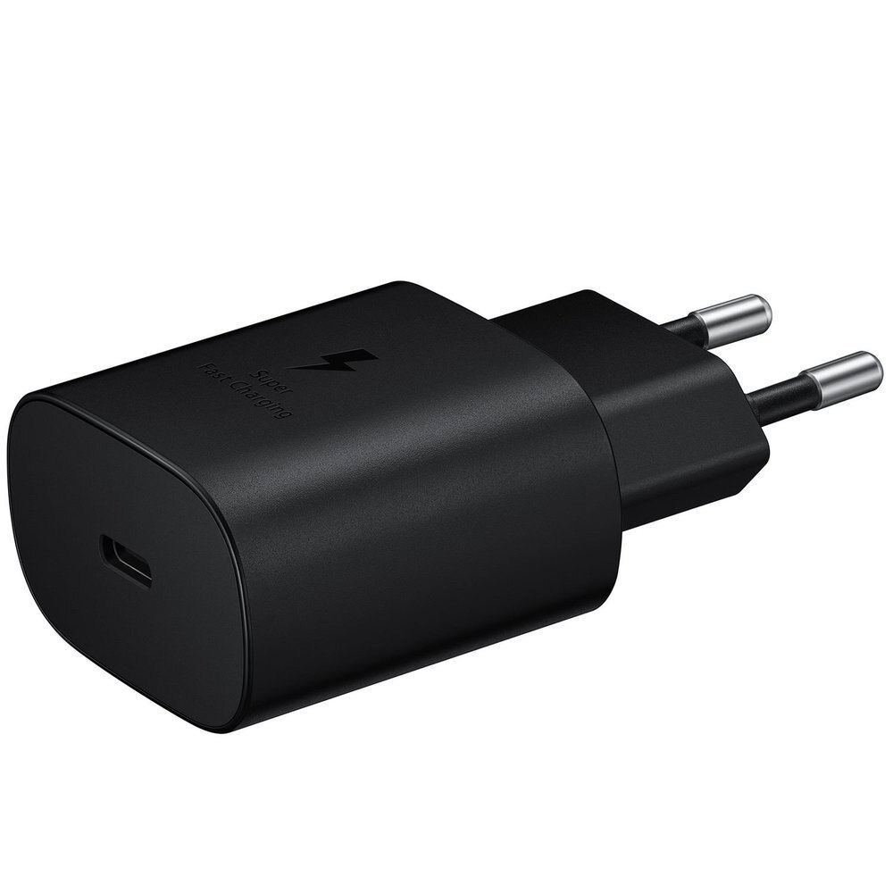 Incarcator de retea, Samsung, Negru, 1xUSB-C, 25W, PD 3.0, Quick Charge, Compatibilitate larga
