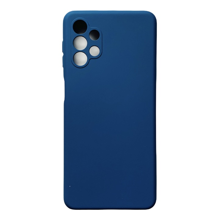 Szilikon tok kameravédelemmel és mikroszálas belsővel, kompatibilis a Samsung Galaxy A32 5G / M32 5G / Blue telefonnal