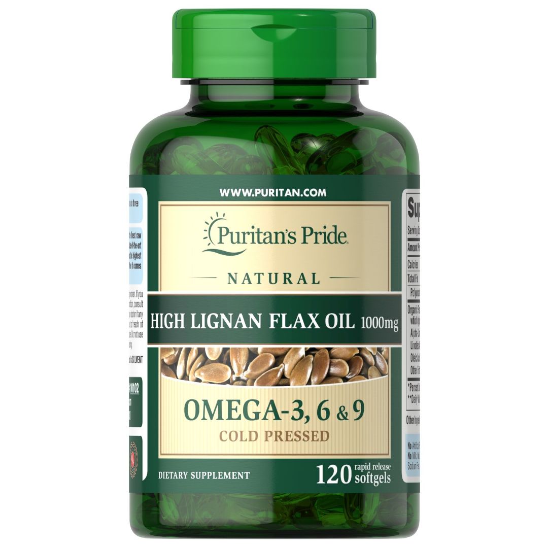 Omega 369 Ulei Natural de In 1000 mg, Puritan's Pride, 120 capsule