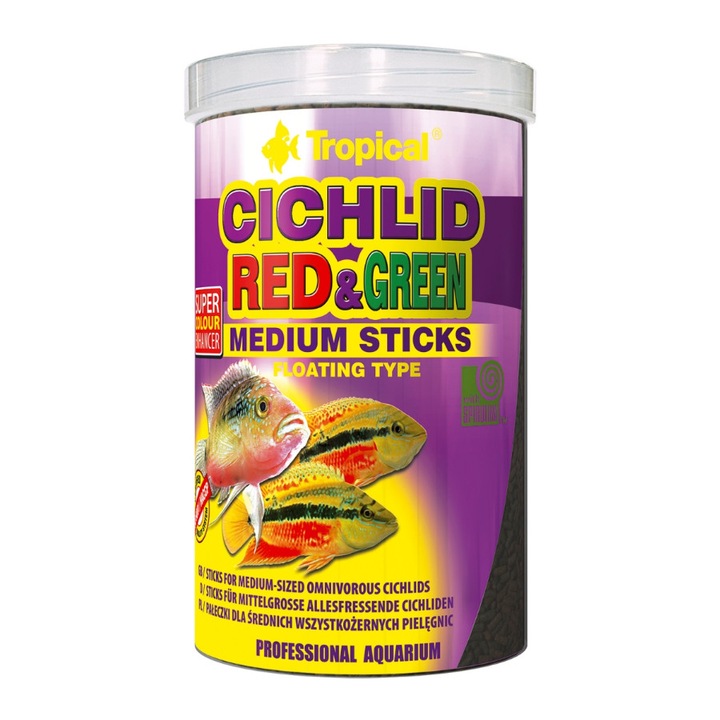 Hrana ciclide Tropical Cichlid Red&Green Med.Sticks 1000ml