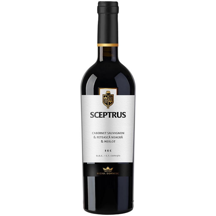 Vin Rosu Sceptrus, Cabernet Sauvignon & Feteasca Neagra & Merlot, Sec, 0.75l